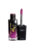 Lipstick with applicator and case on a white background